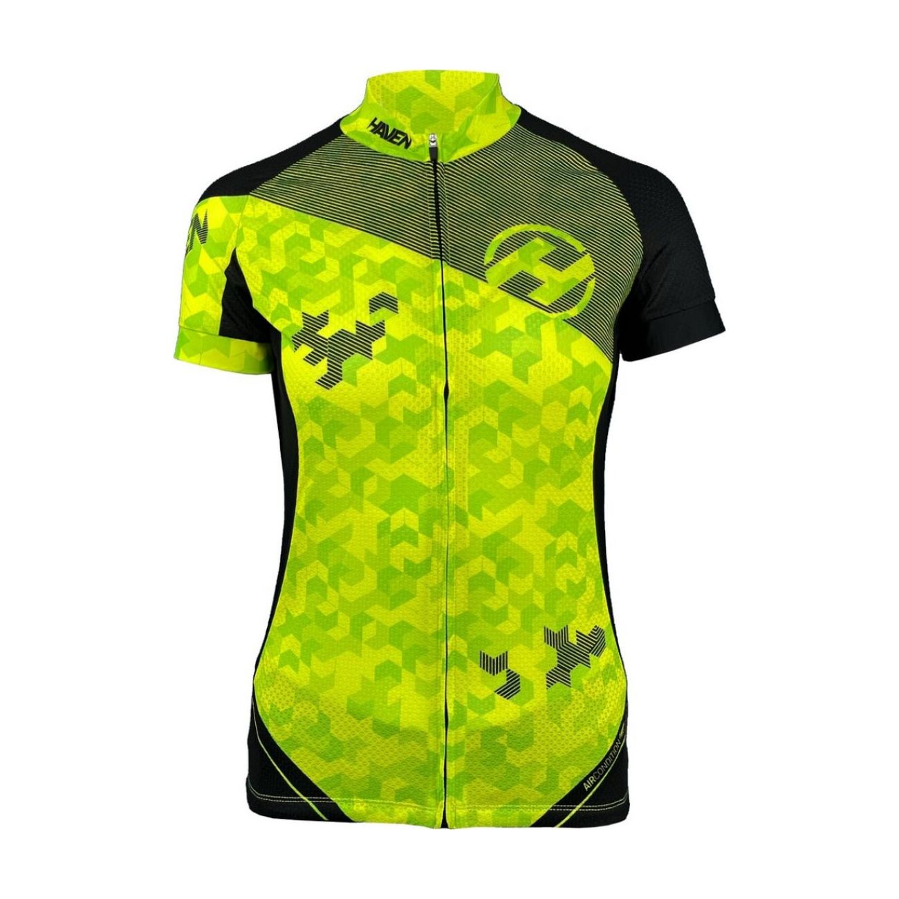 
                HAVEN Cyklistický dres s krátkym rukávom - SINGLETRAIL NEO WOMEN - zelená/čierna 3XL
            