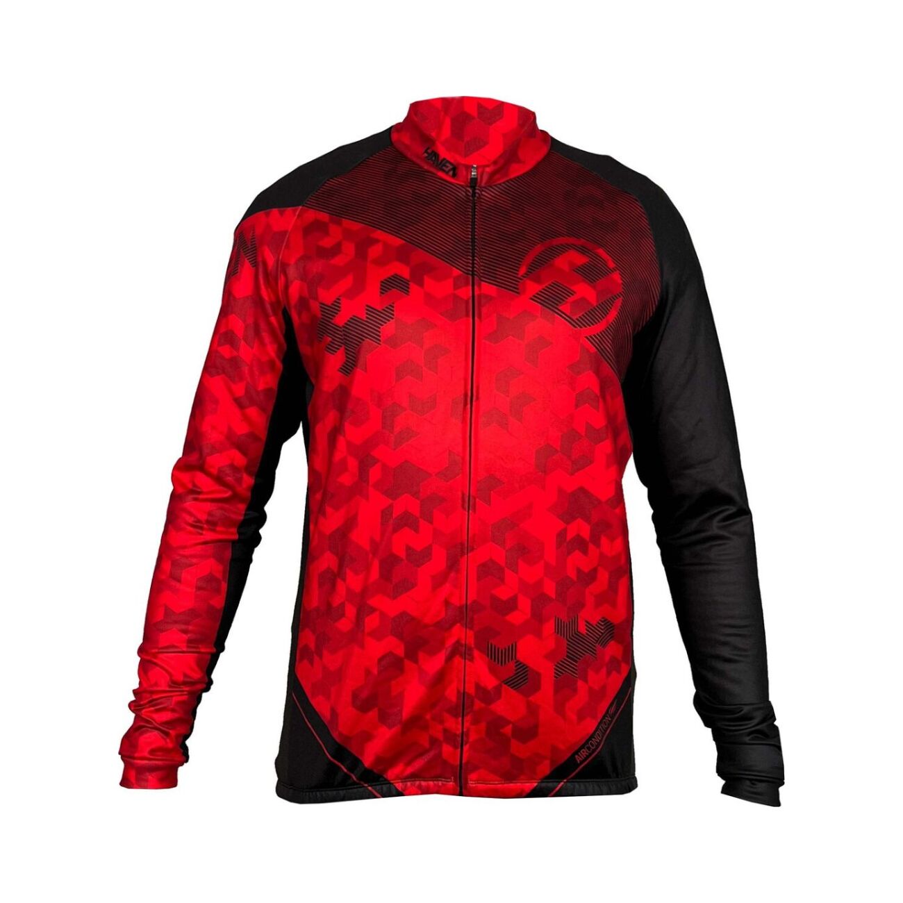 HAVEN Cyklistický dres s dlhým rukávom zimný - STRATO - červená