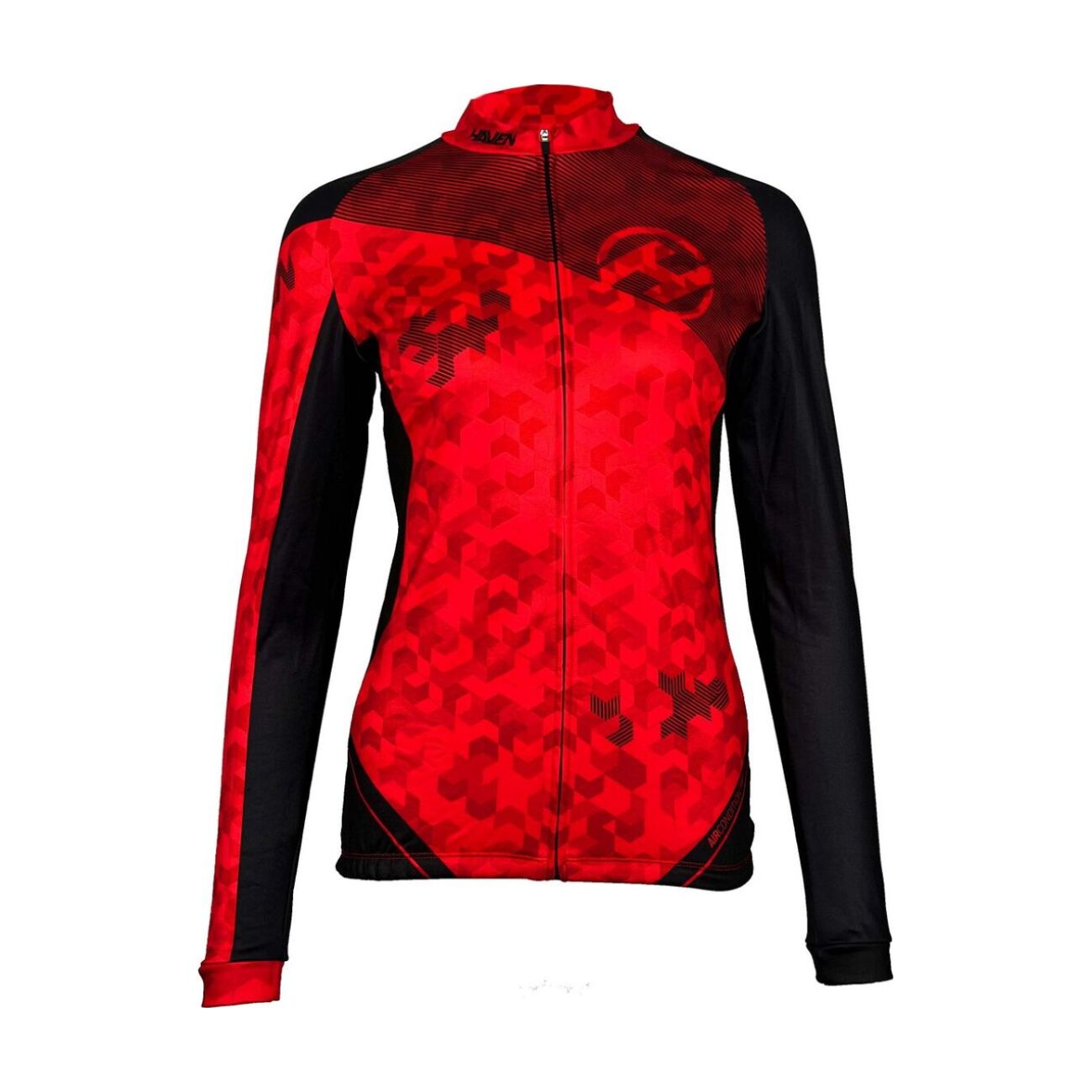 HAVEN Cyklistický dres s dlhým rukávom zimný - STRATO - červená 2XL