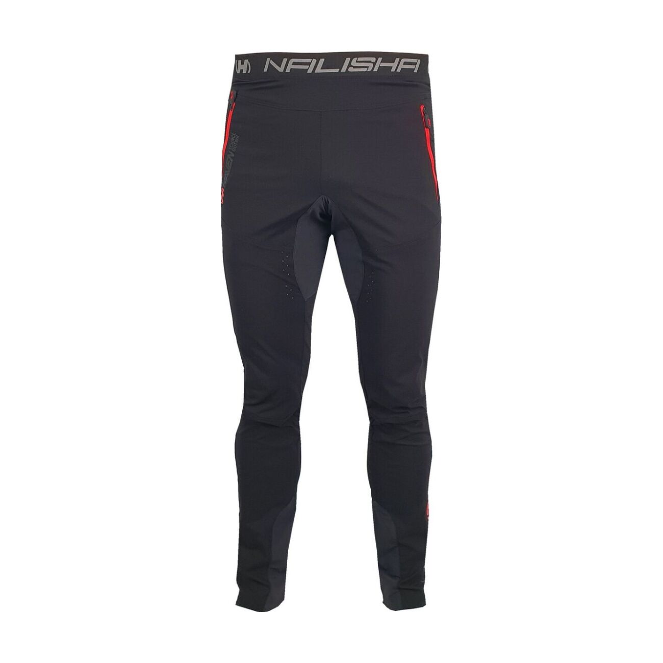 HAVEN Cyklistické nohavice dlhé bez trakov - NALISHA SLIMFIT - čierna/červená 3XL