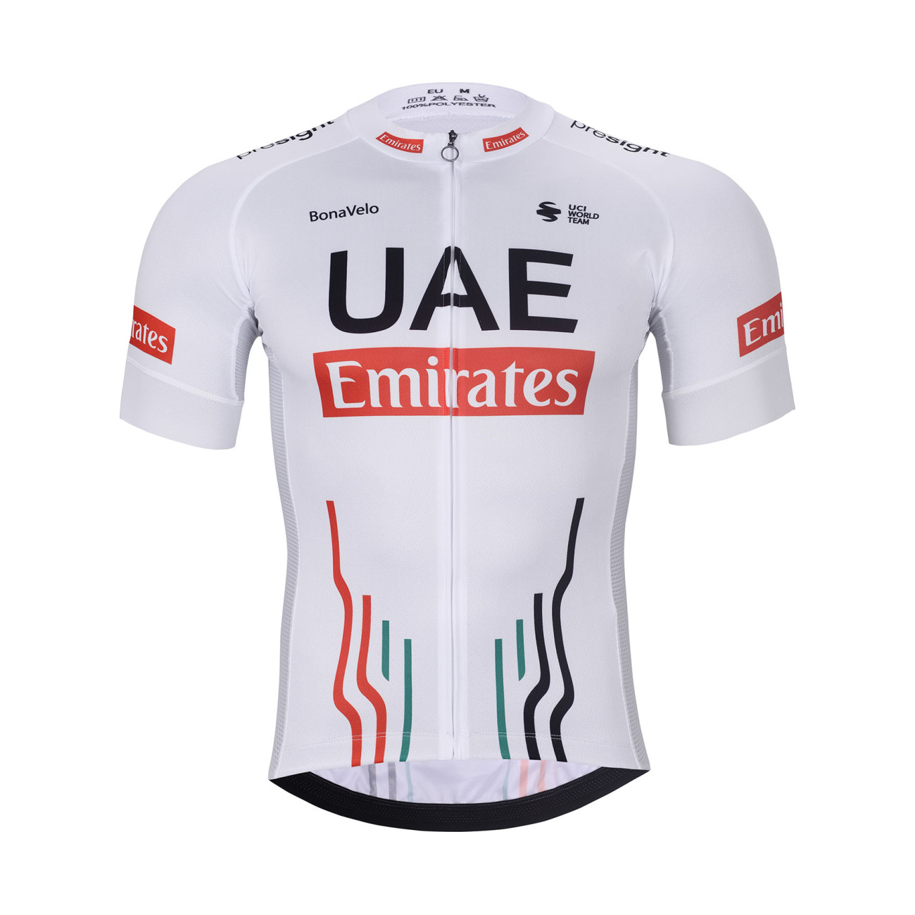 BONAVELO Cyklistický dres s krátkym rukávom - UAE 2024 - biela/červená