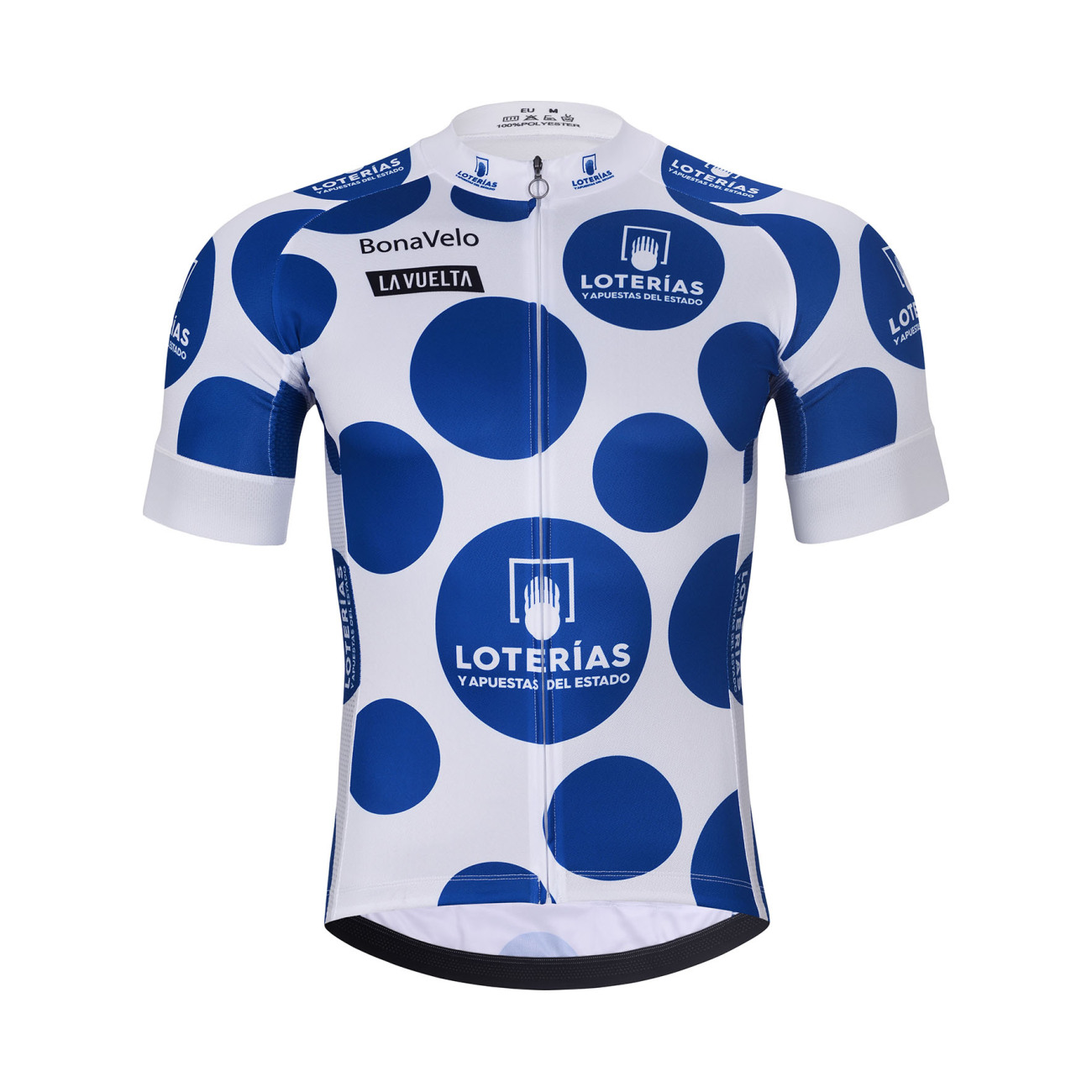 
                BONAVELO Cyklistický dres s krátkym rukávom - LA VUELTA - biela/modrá 2XL
            