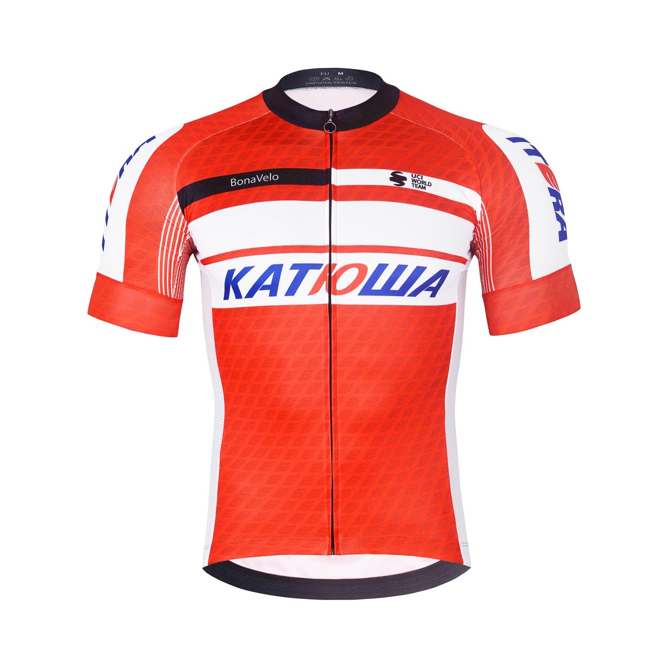 BONAVELO Cyklistický dres s krátkym rukávom - KATUSHA - červená/biela