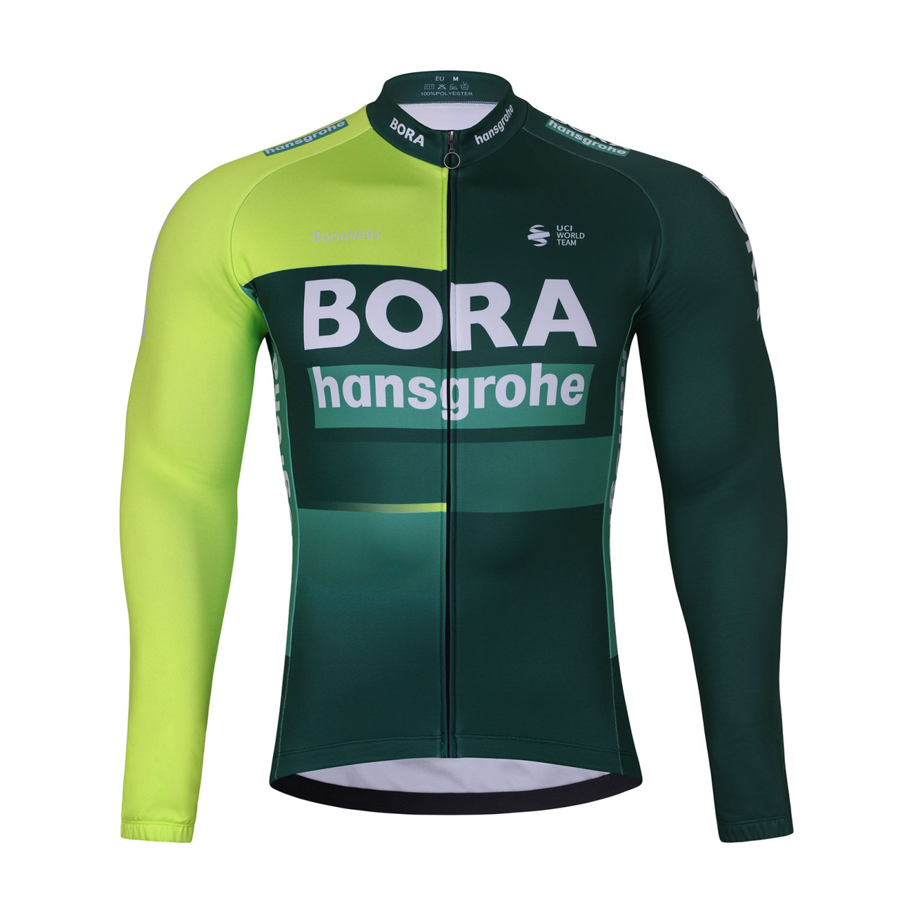 BONAVELO Cyklistická zateplená bunda - BORA 2024 WINTER - zelená
