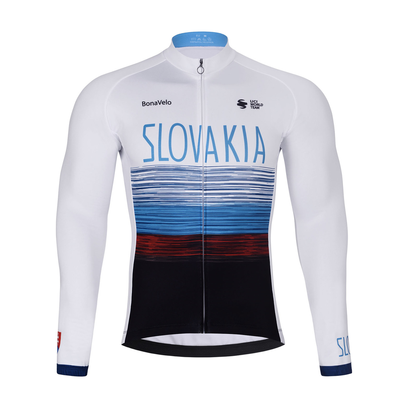 BONAVELO Cyklistická zateplená bunda - SLOVAKIA WINTER - biela/viacfarebná 3XL