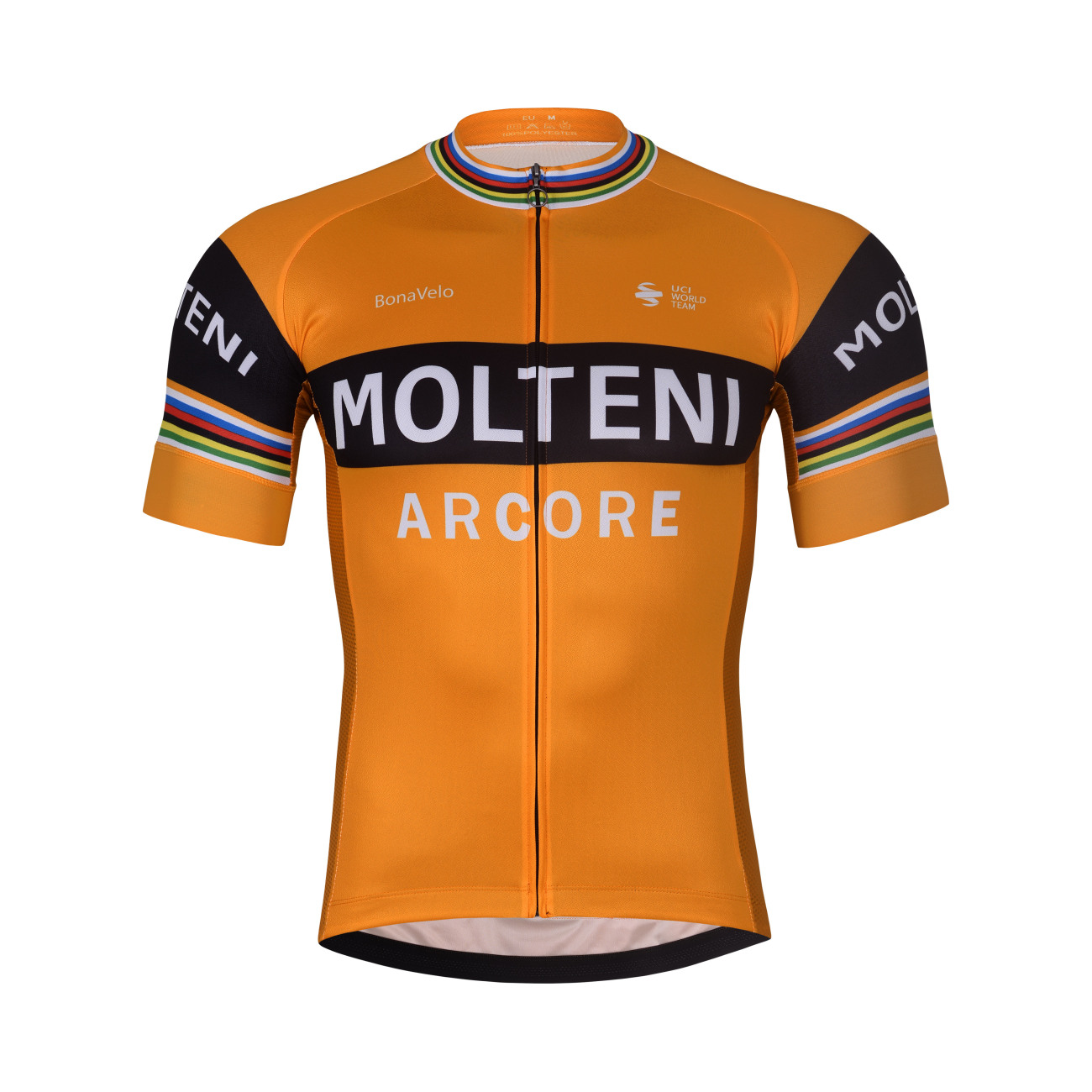 BONAVELO Cyklistický dres s krátkym rukávom - MOLTENI ARCORE - oranžová
