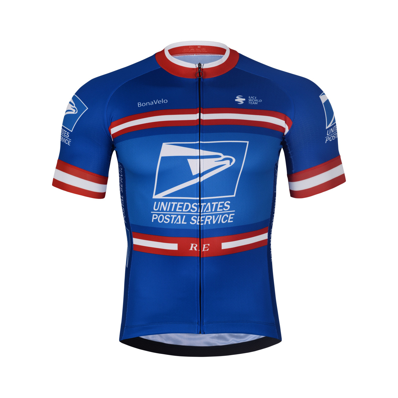 BONAVELO Cyklistický dres s krátkym rukávom - US POSTAL - modrá 2XL