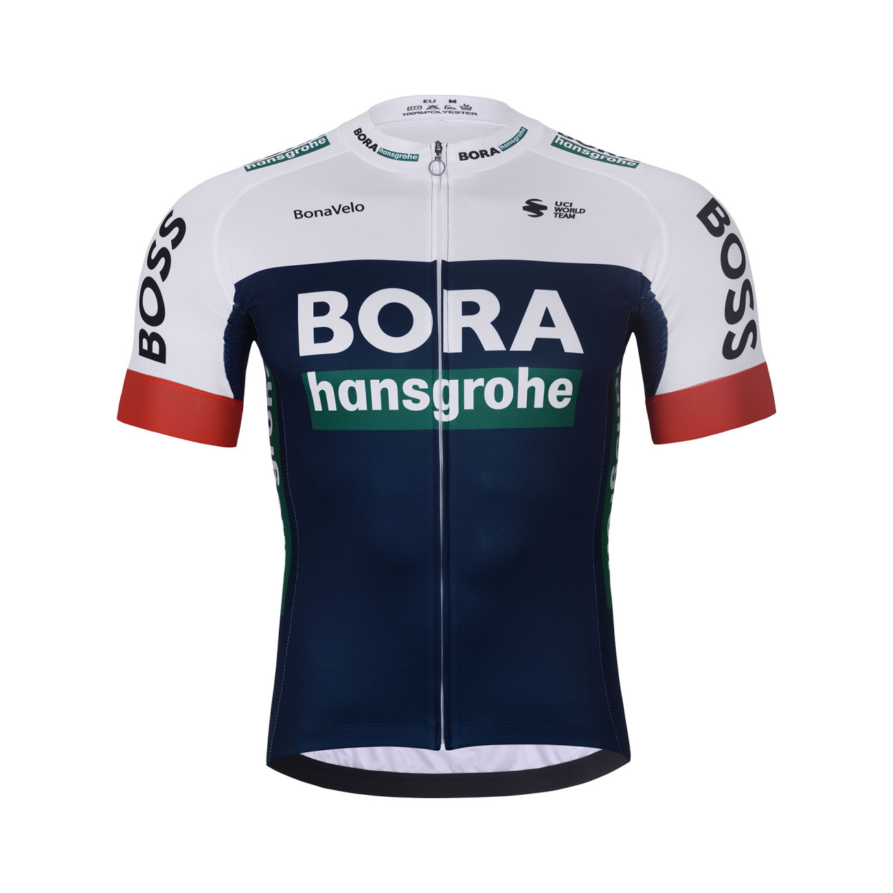 BONAVELO Cyklistický dres s krátkym rukávom - BORA 2025 - modrá/viacfarebná