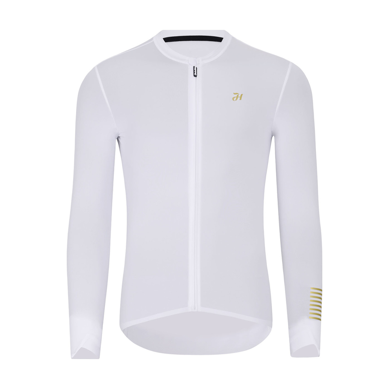 HOLOKOLO Cyklistický dres s dlhým rukávom letný - VICTORIOUS GOLD ELITE - biela