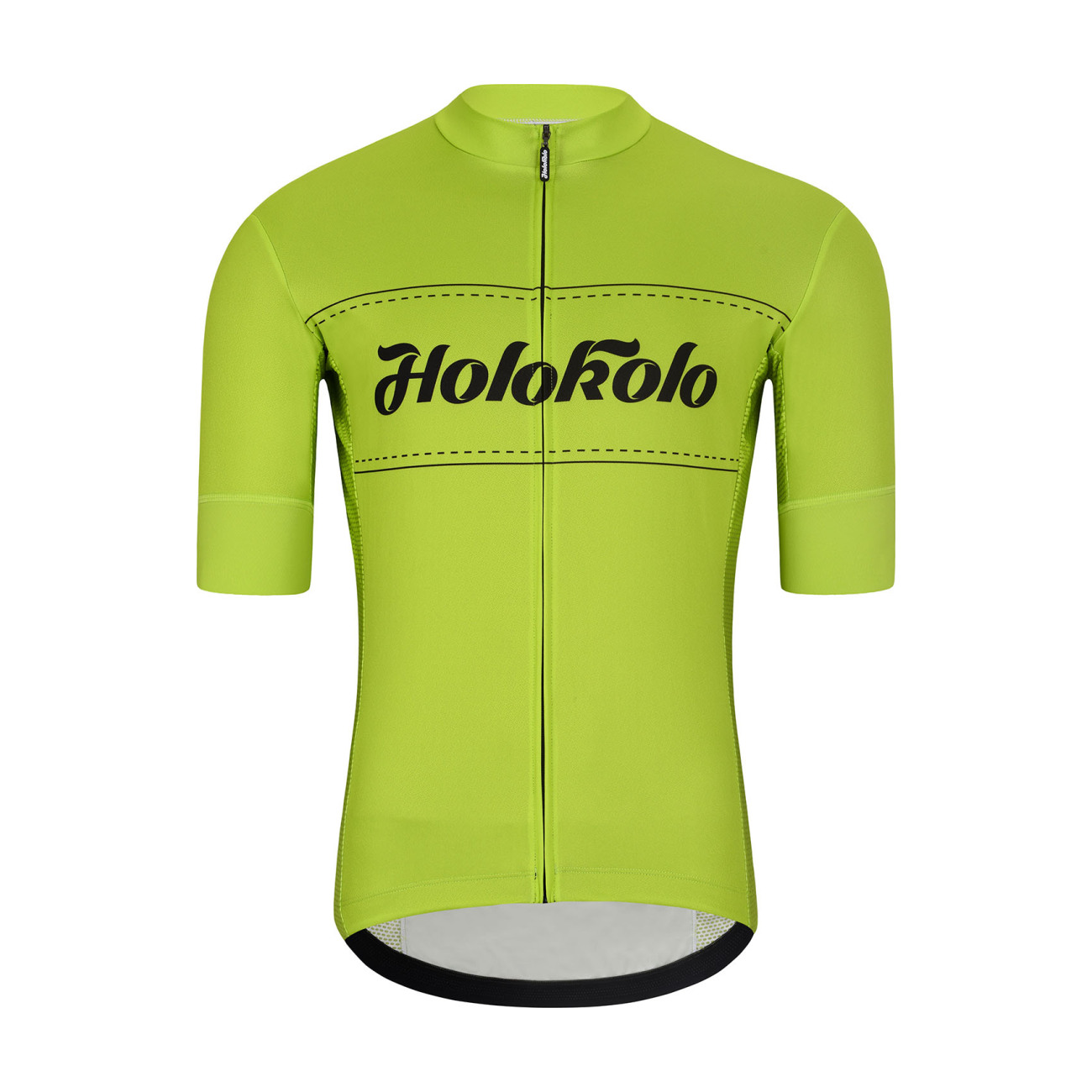 HOLOKOLO Cyklistický dres s krátkym rukávom - GEAR UP - žltá