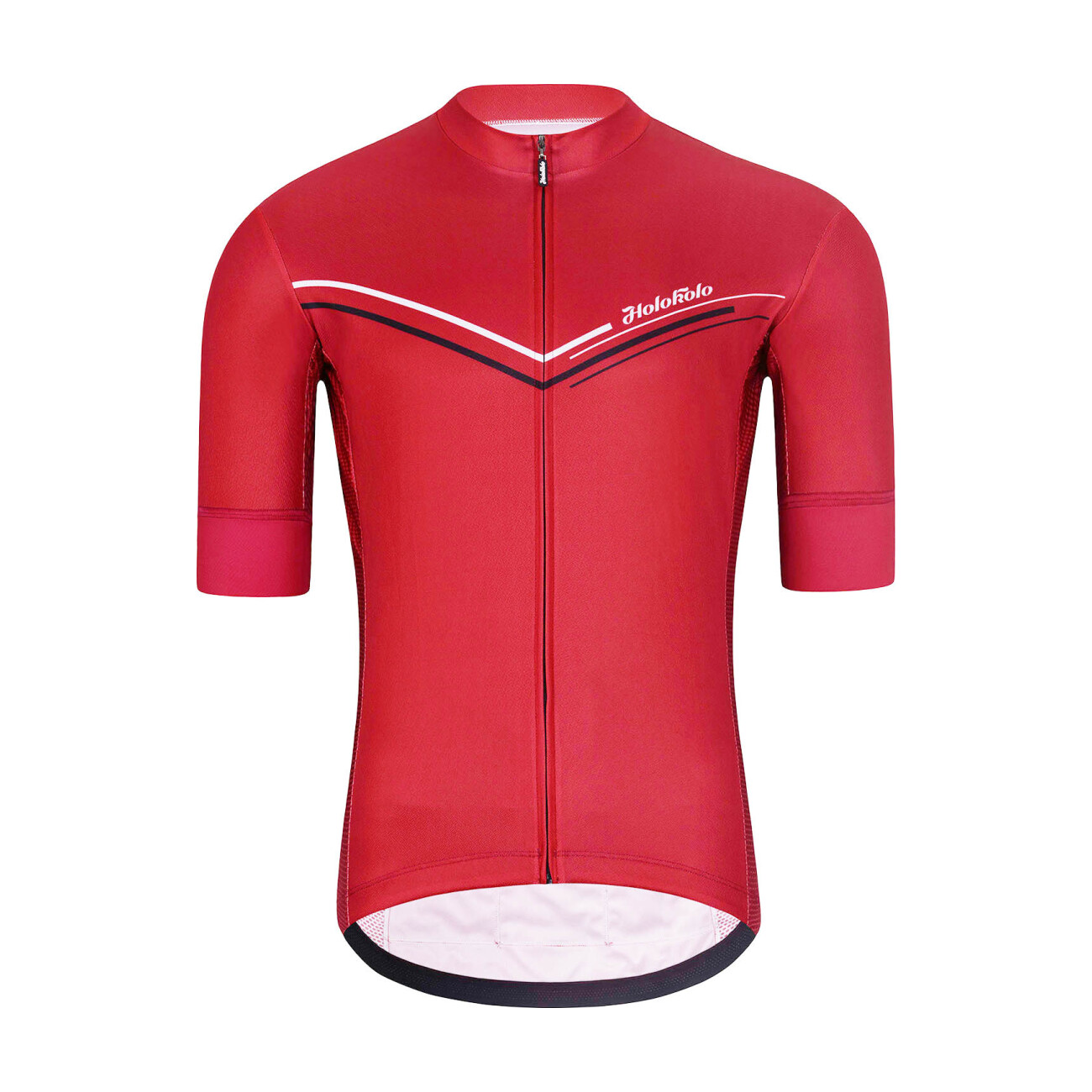 HOLOKOLO Cyklistický dres s krátkym rukávom - LEVEL UP - červená
