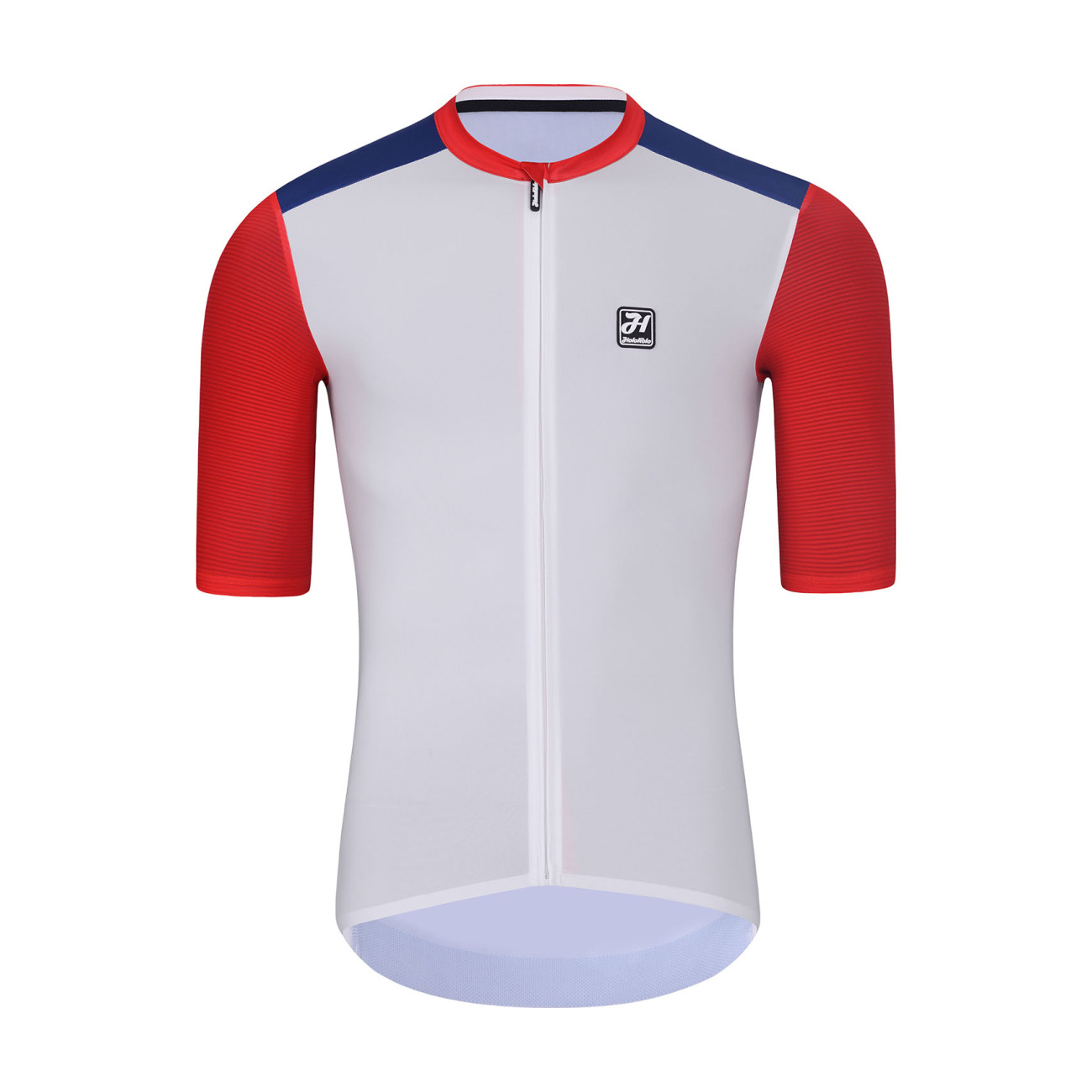 HOLOKOLO Cyklistický dres s krátkym rukávom - TECHNICAL - biela/modrá 2XL
