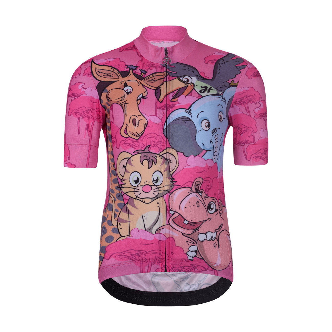 HOLOKOLO Cyklistický dres s krátkym rukávom - SAFARI - ružová/viacfarebná
