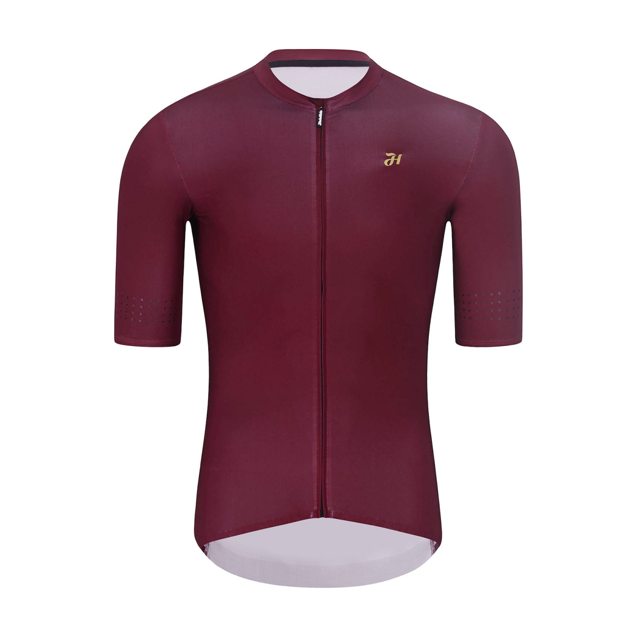 HOLOKOLO Cyklistický dres s krátkym rukávom - EYELET - bordová