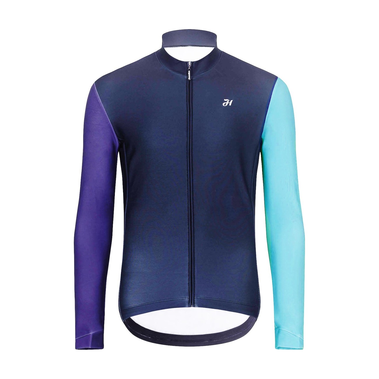 HOLOKOLO Cyklistický dres s dlhým rukávom zimný - PERFORMANCE WINTER - fialová/zelená