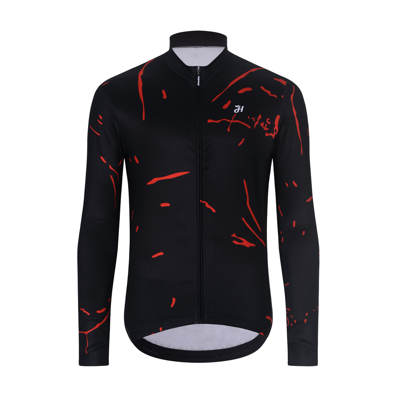 HOLOKOLO Cyklistický dres s dlhým rukávom zimný - PASSION WINTER - čierna/červená