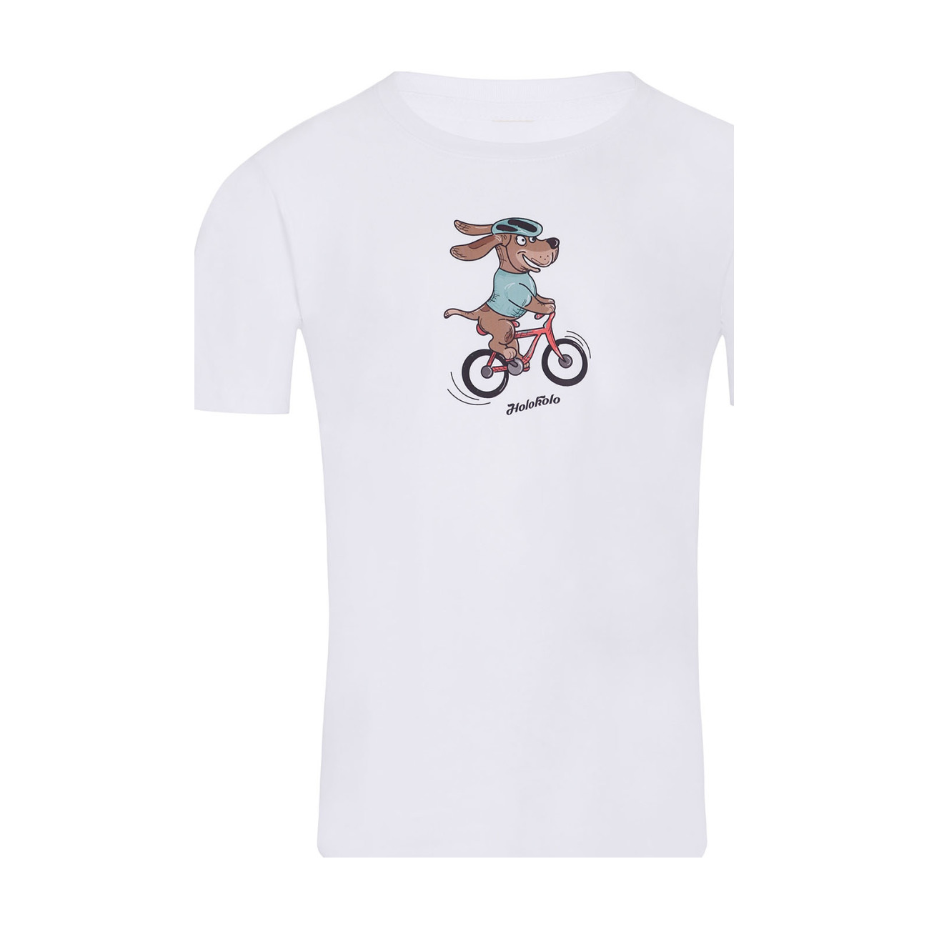 
                NU. BY HOLOKOLO Cyklistické tričko s krátkym rukávom - PEDAL POWER - biela
            