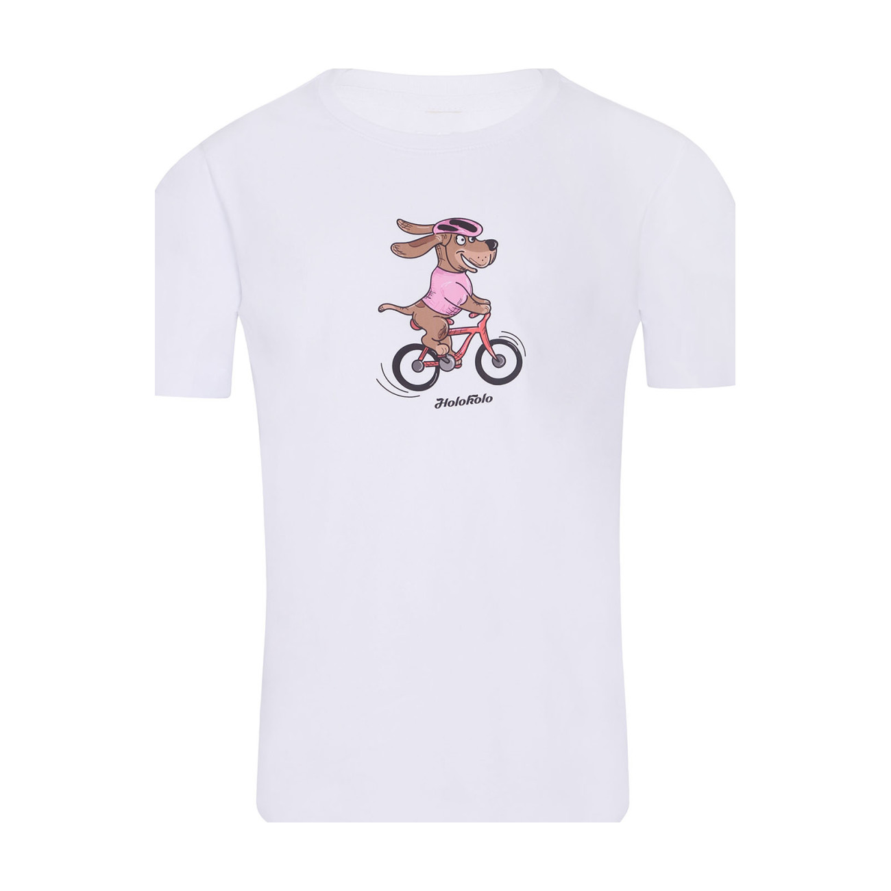 
                NU. BY HOLOKOLO Cyklistické tričko s krátkym rukávom - PEDAL POWER - biela S-135cm
            