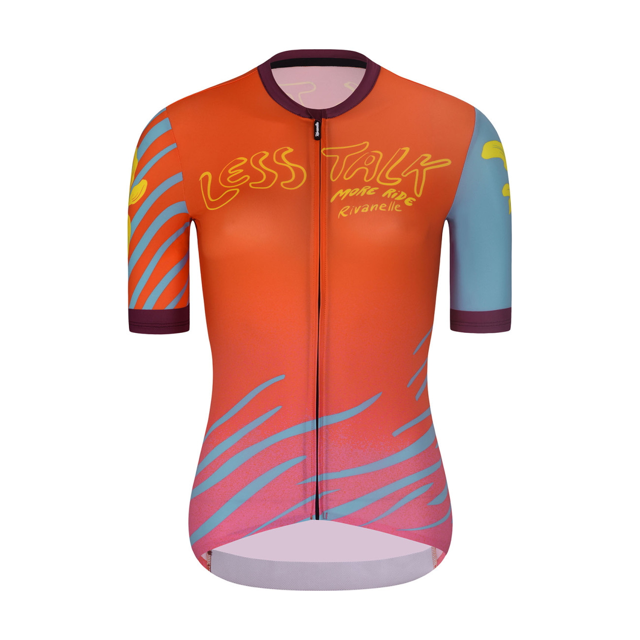 RIVANELLE BY HOLOKOLO Cyklistický dres s krátkym rukávom - LESS TALK - červená/viacfarebná