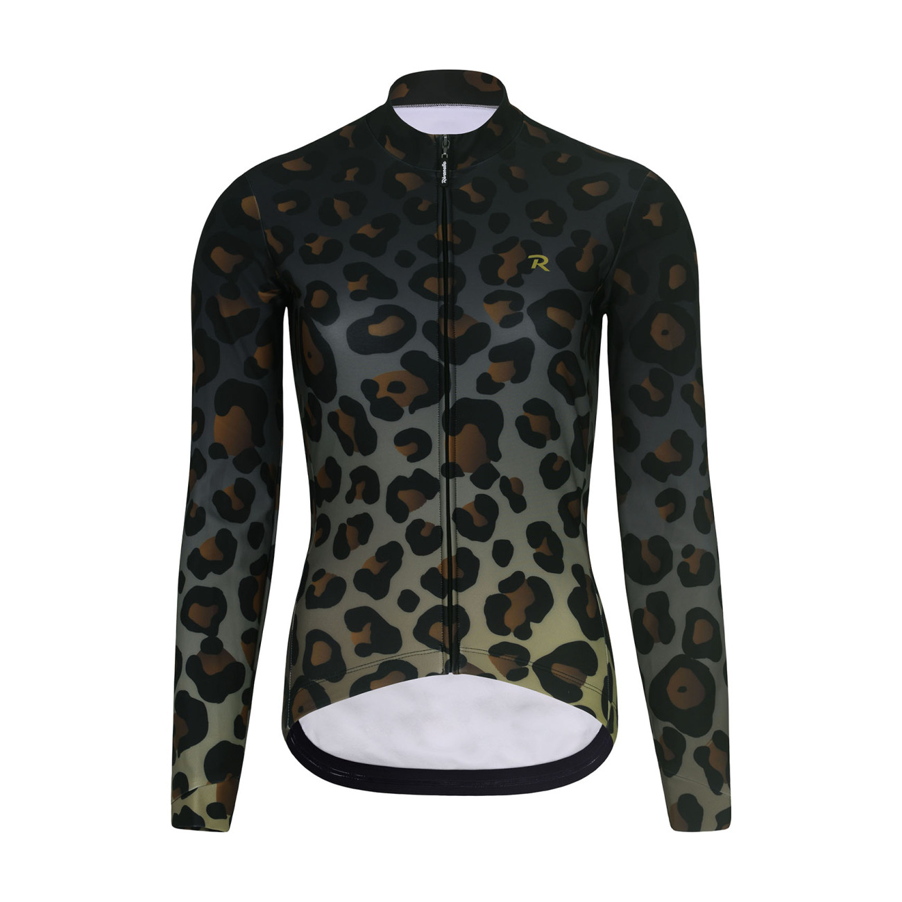 RIVANELLE BY HOLOKOLO Cyklistický dres s dlhým rukávom zimný - WILDCAT WINTER - hnedá/čierna