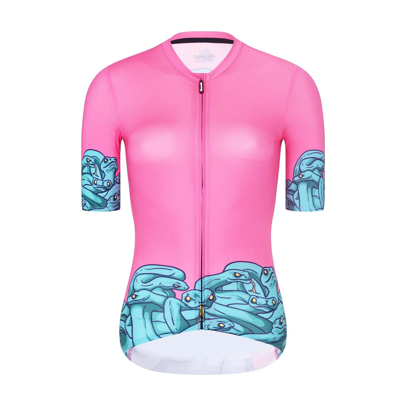RIVANELLE BY HOLOKOLO Cyklistický dres s krátkym rukávom - MEDUSA - ružová/tyrkysová