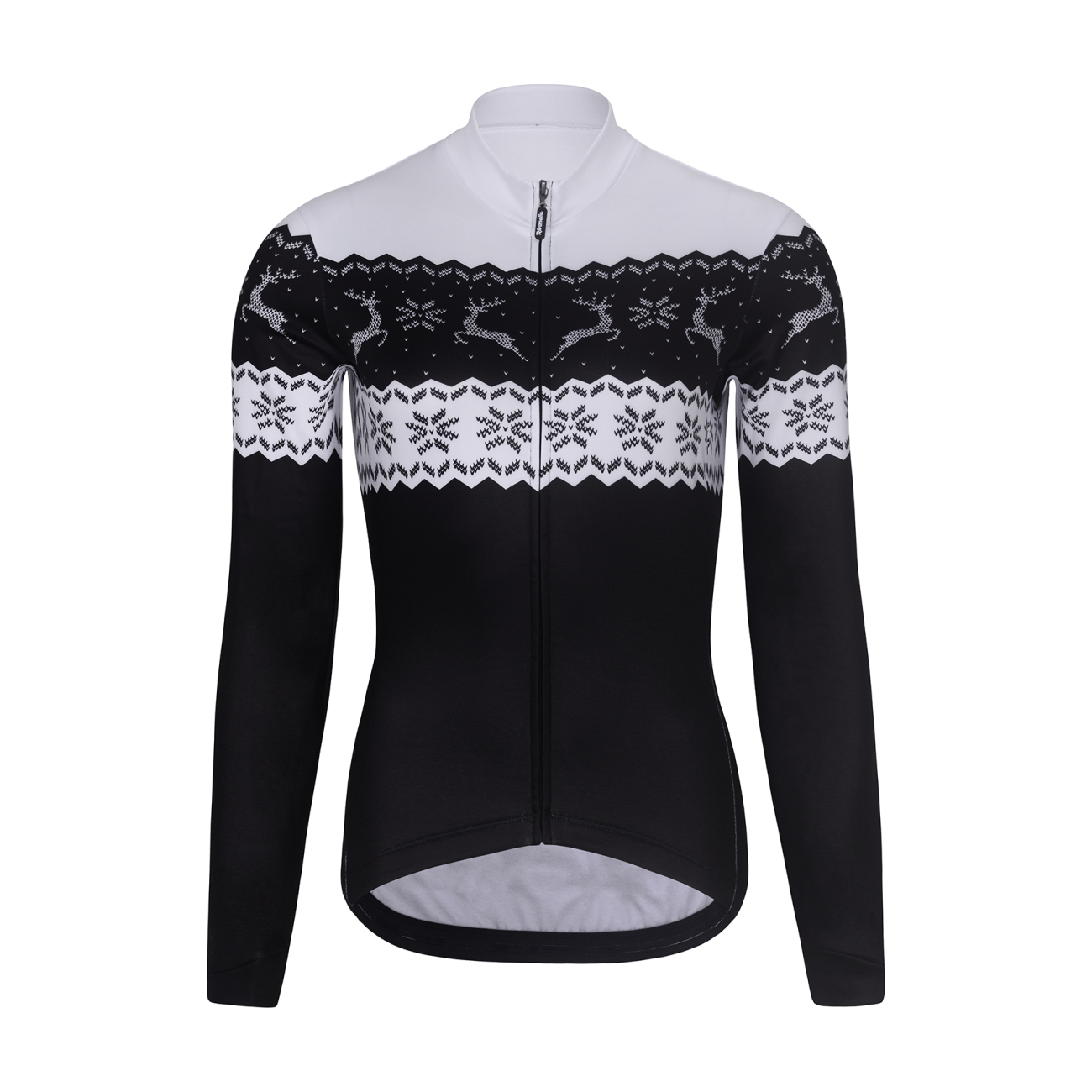 RIVANELLE BY HOLOKOLO Cyklistický dres s dlhým rukávom zimný - FROSTTRAIL WINTER - čierna/biela