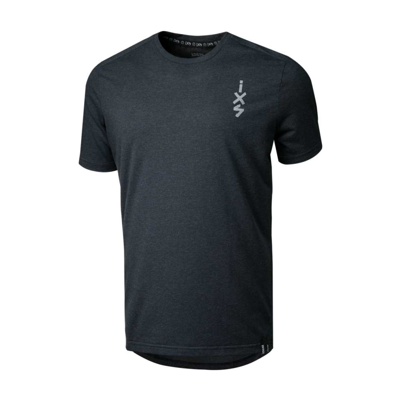 IXS Cyklistické tričko s krátkym rukávom - FLOW 1.0 TECH TEE - čierna XL