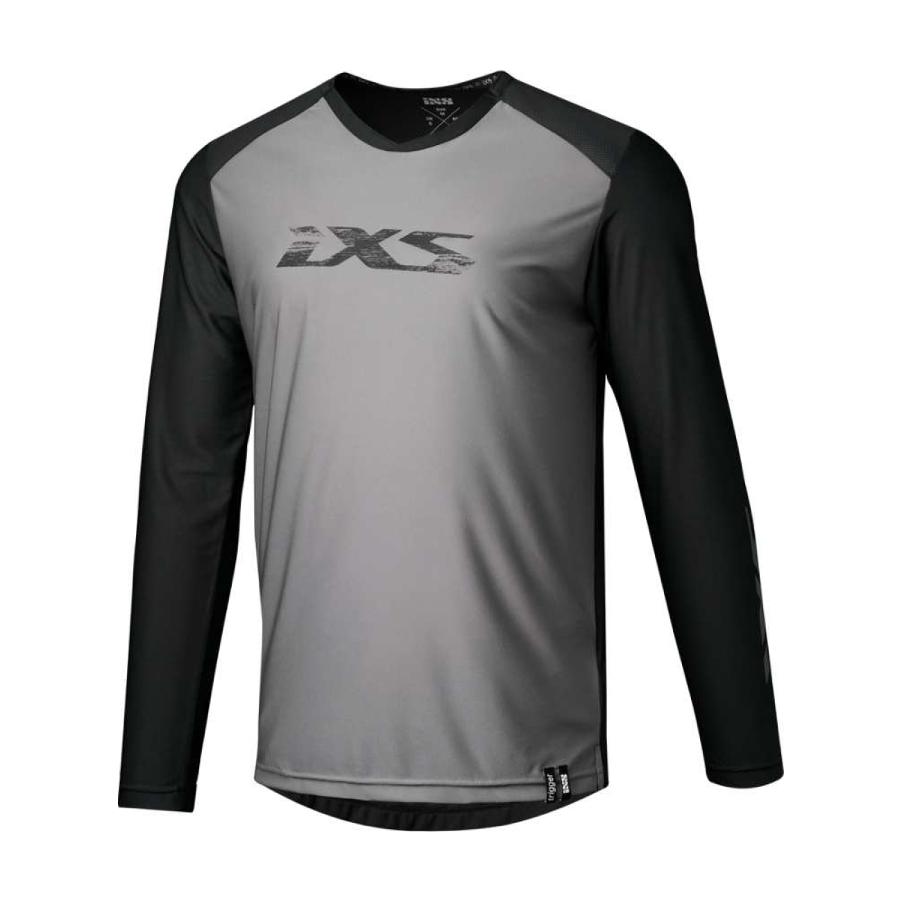 IXS Cyklistický dres s dlhým rukávom letný - TRIGGER LITE 1.0 - šedá L