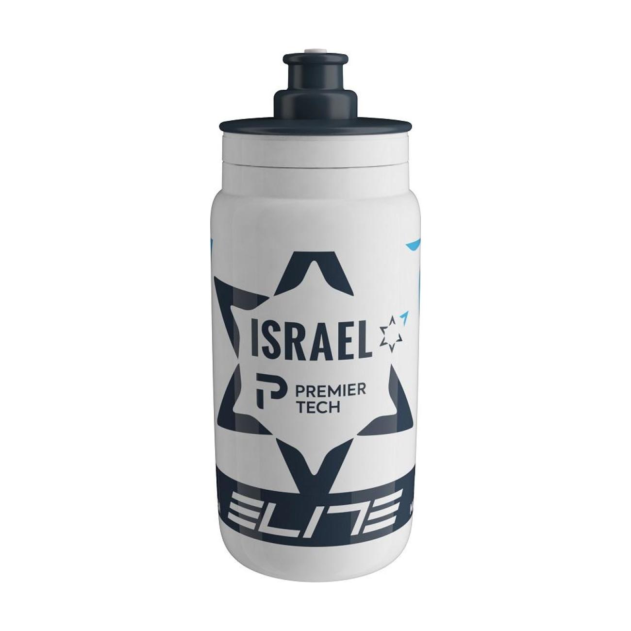 
                ELITE Cyklistická fľaša na vodu - FLY 550 ISRAEL PREMIERTECH - biela
            