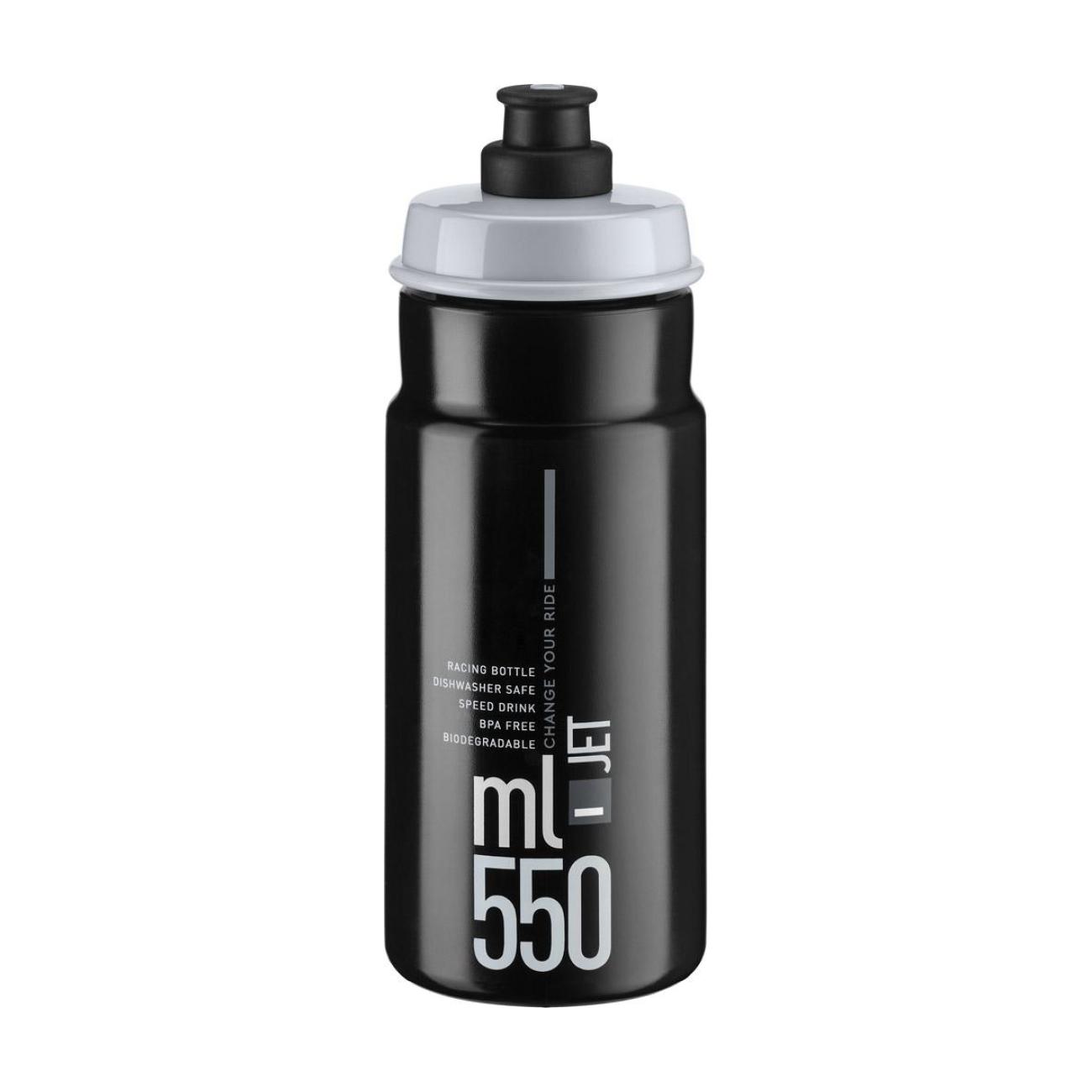 E-shop ELITE Cyklistická fľaša na vodu - JET 550 - čierna/šedá