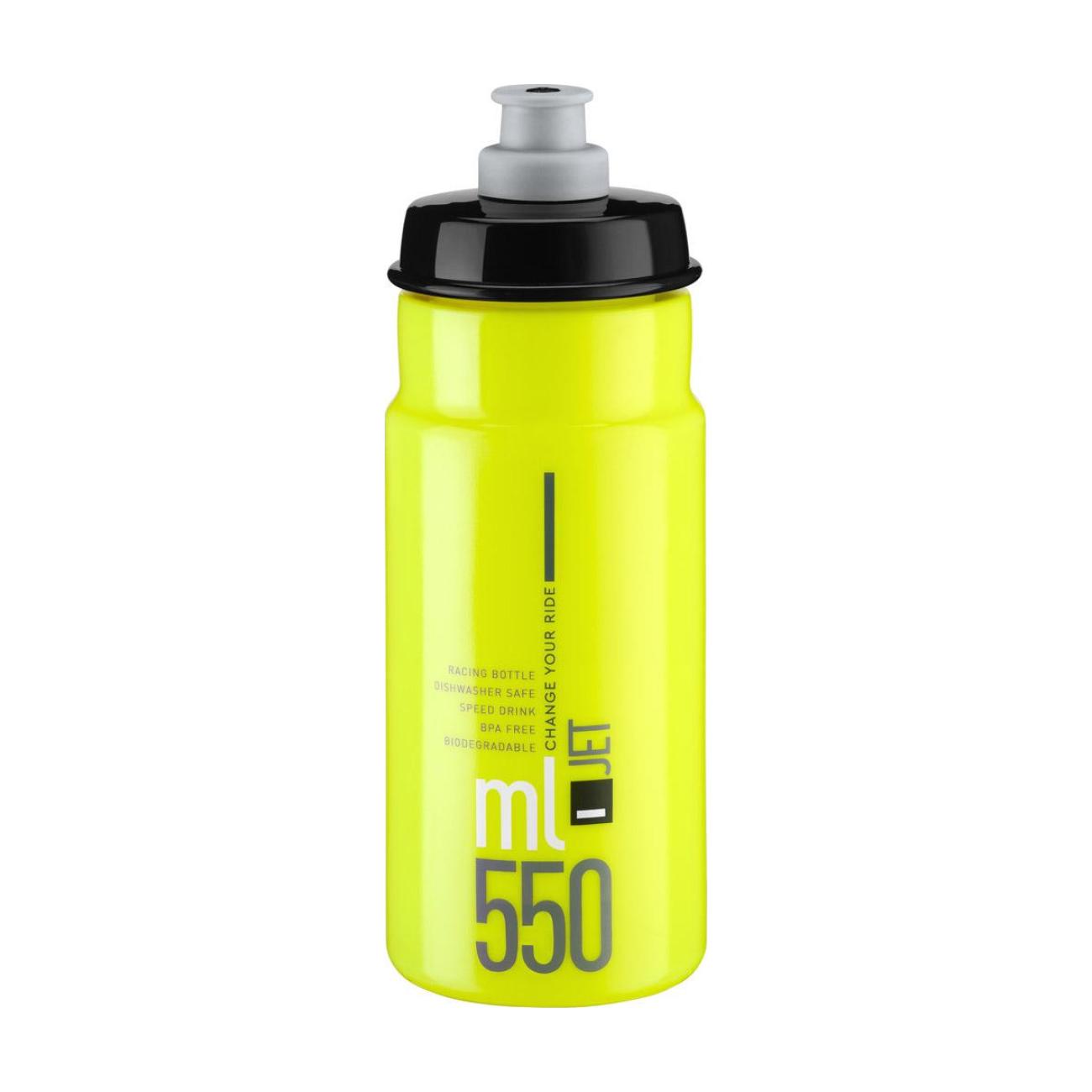 ELITE Cyklistická fľaša na vodu - JET 550 - žltá/čierna