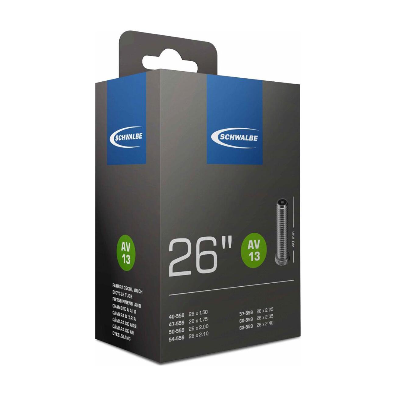 E-shop SCHWALBE duša - AV13 26x1.50/2.50 AV 40mm - čierna