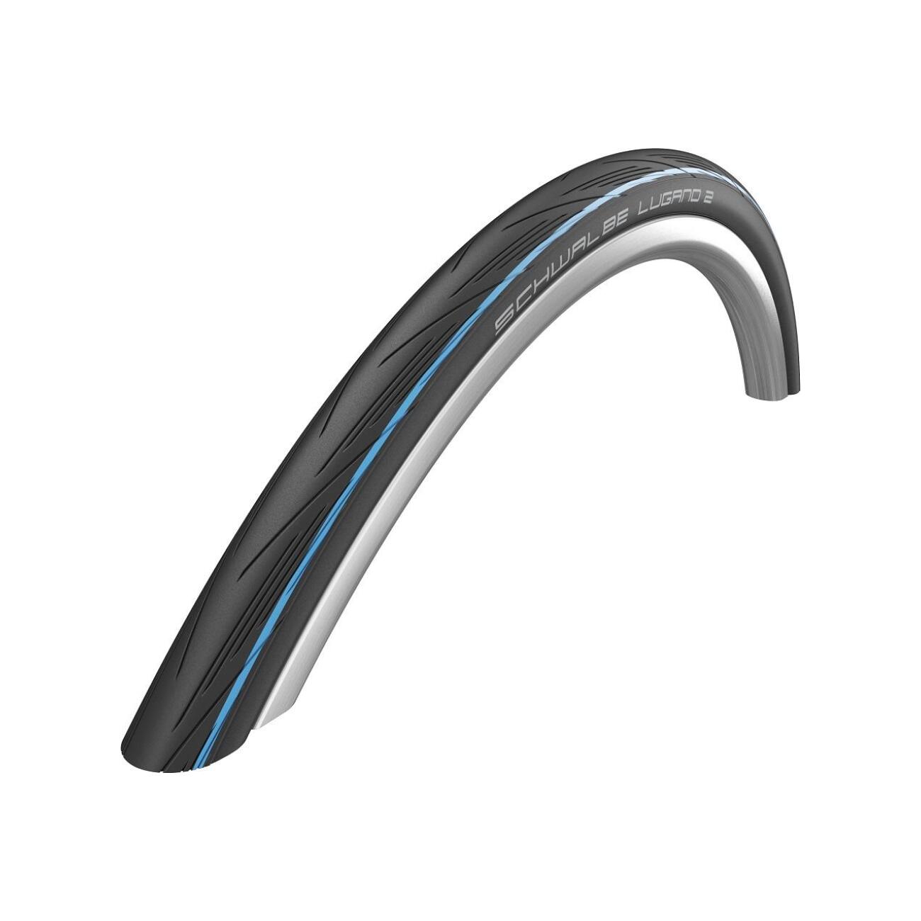 SCHWALBE plášť - LUGANO II 700x25C K-GUARD 50EPI - čierna/modrá
