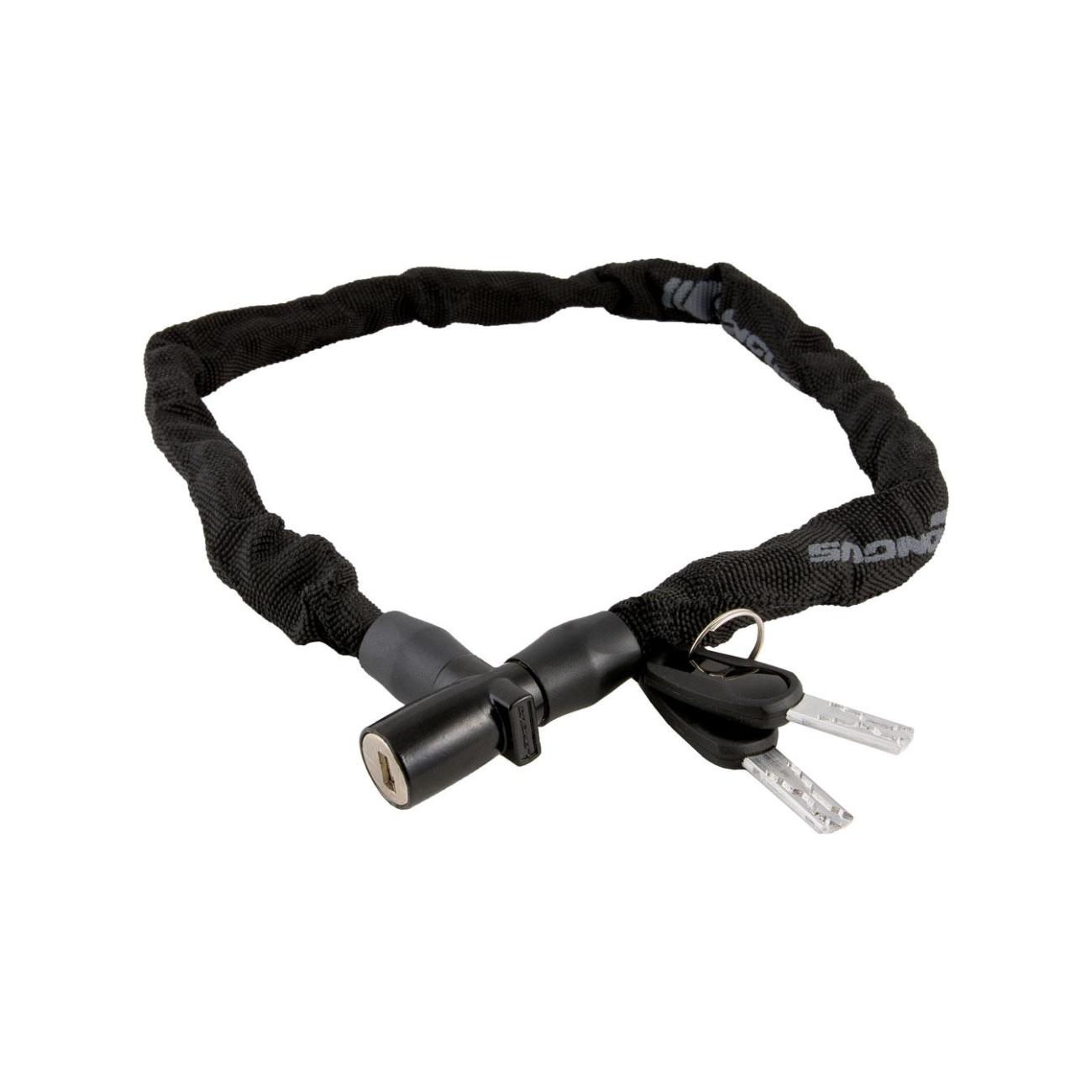 LONGUS zámok na bicykel - CHAIN 4/750mm - čierna