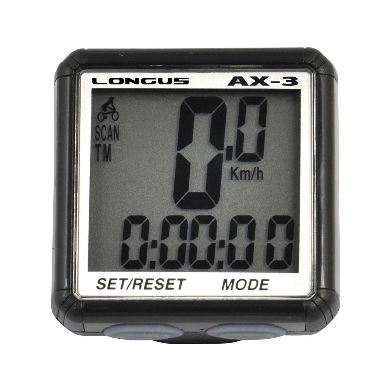 LONGUS cyklopočítač - CYKLO COMPUTER AX-3 - čierna