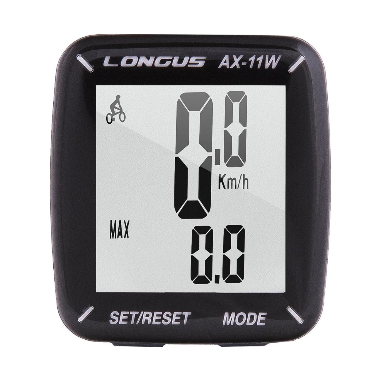 LONGUS cyklopočítač - CYKLO COMPUTER AX-11W - čierna