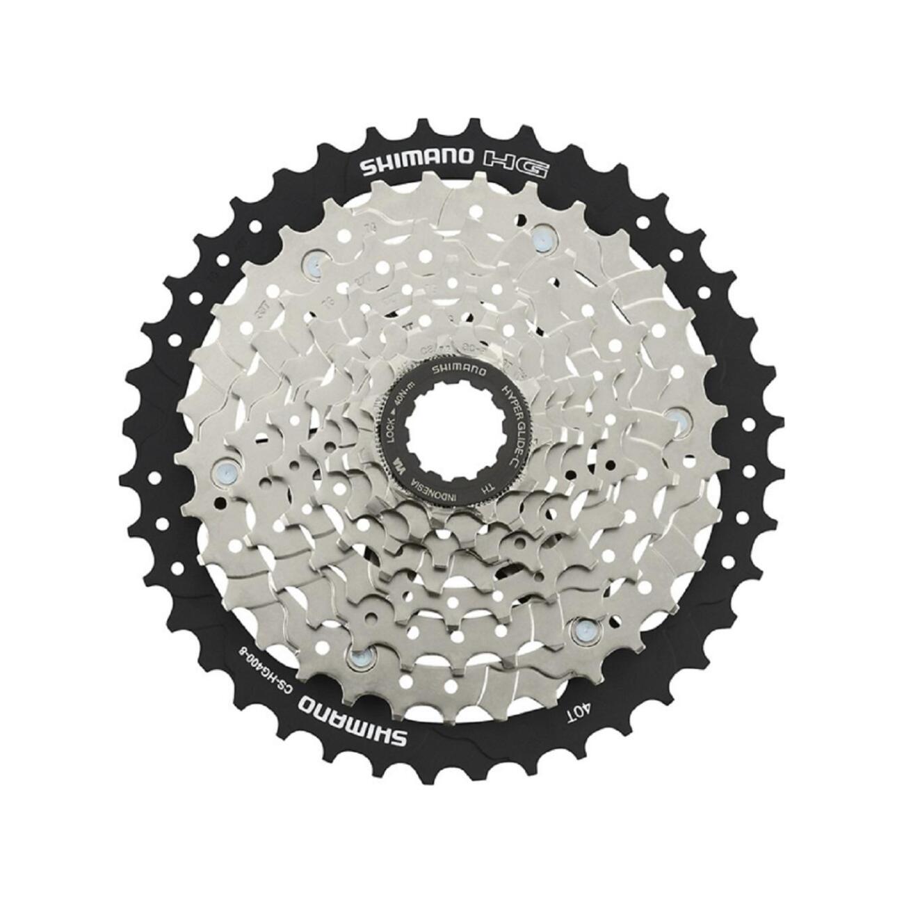 SHIMANO kazeta - CASSETTE HG400 8 11-40 - strieborná/čierna