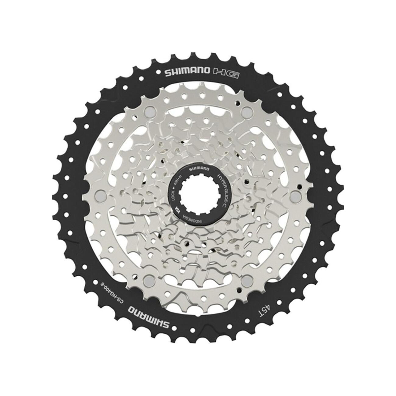 SHIMANO kazeta - HG400 - strieborná/čierna