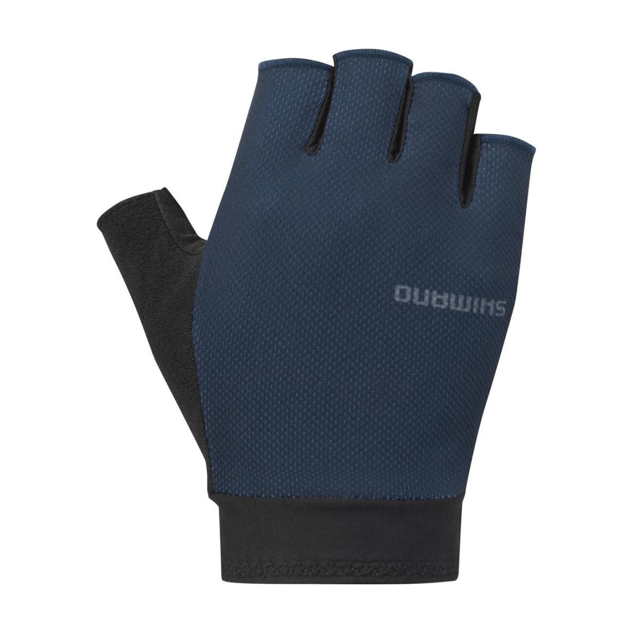 SHIMANO Cyklistické rukavice krátkoprsté - EXPLORER - modrá L