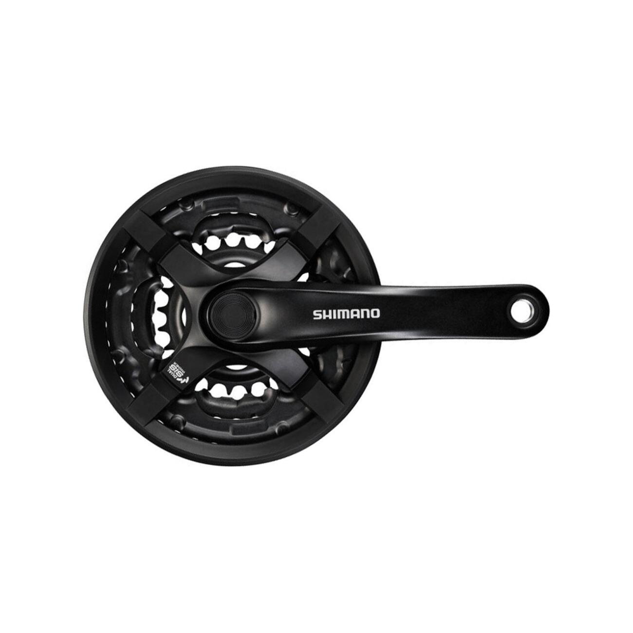 SHIMANO kľuky s prevodníkom - TOURNEY TY501 170mm 42/34/24 - čierna