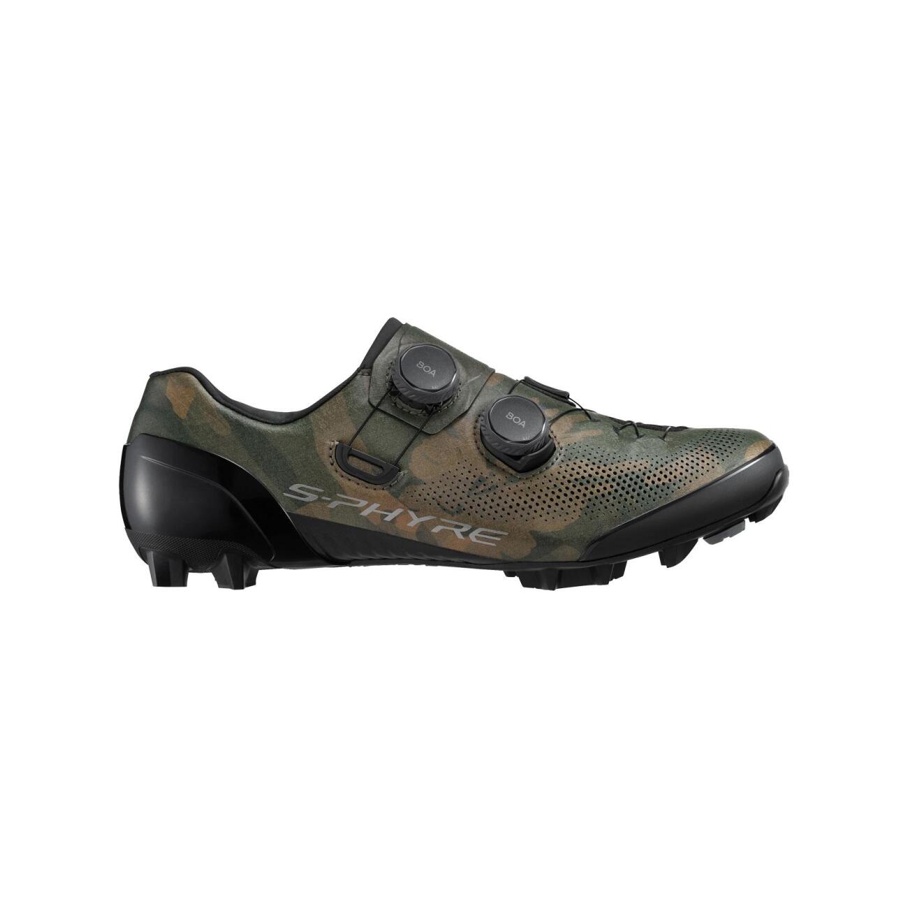 SHIMANO Cyklistické tretry - SH-XC903 LTD - hnedá/zelená 45