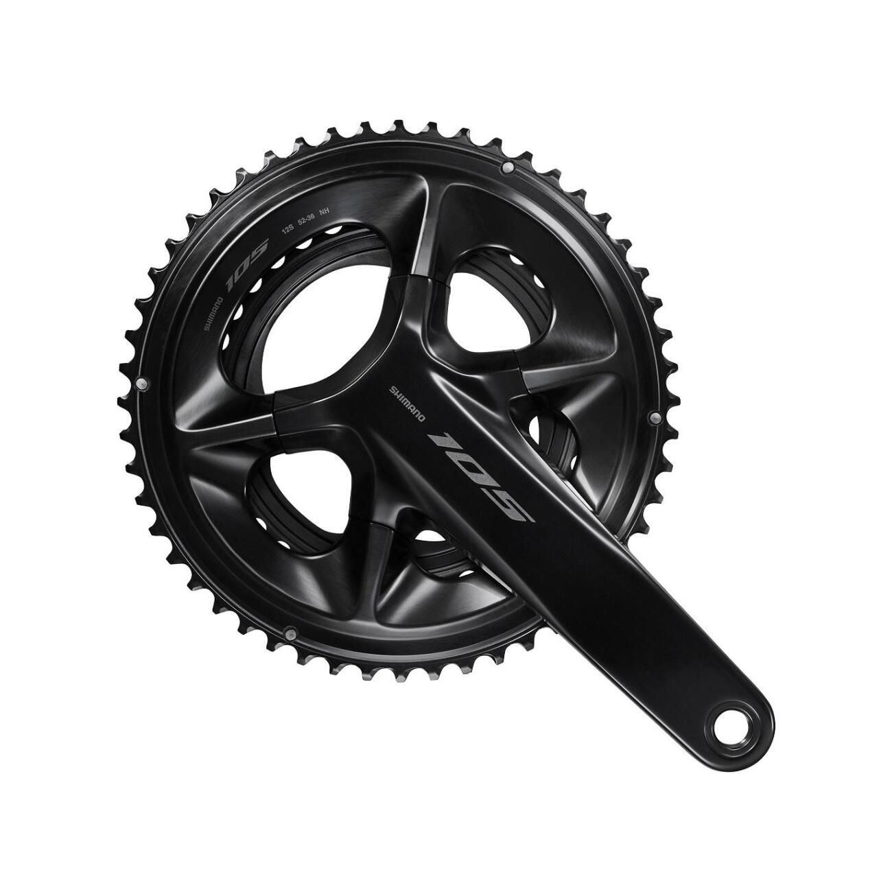 SHIMANO kľuky s prevodníkom - 105 FC-R7100 52-36 - čierna