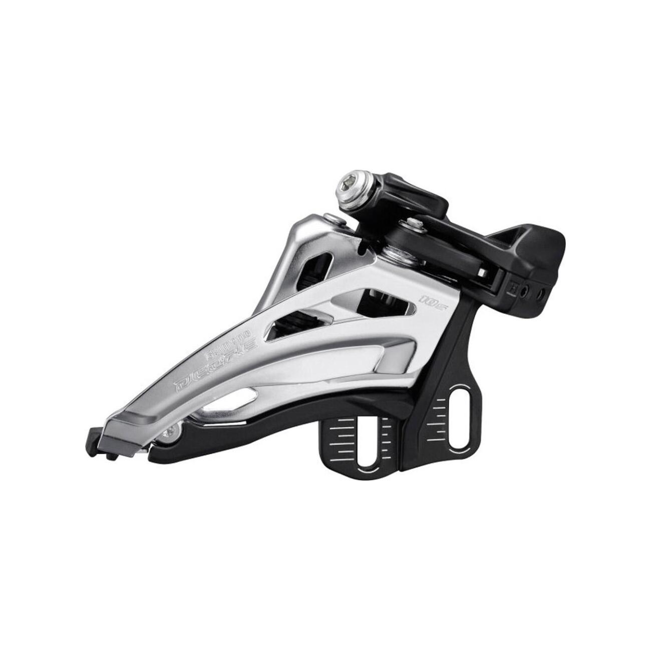 SHIMANO prešmyk - DEORE M4100 SIDE SWING E-TYPE - strieborná/čierna