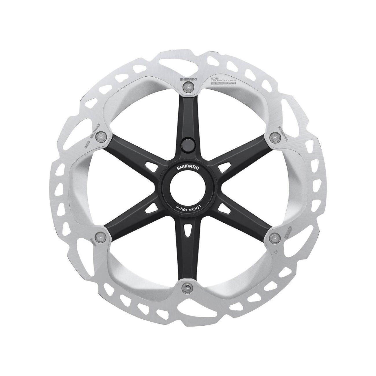 SHIMANO brzdový kotúč - DISC RT-EM810 203mm - strieborná/čierna