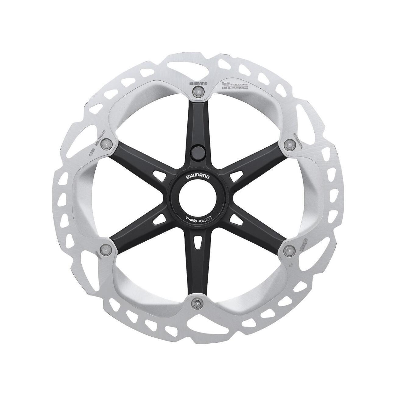 E-shop SHIMANO brzdový kotúč - DISC RT-EM810 203mm - strieborná/čierna