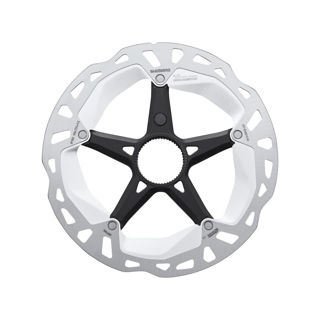 E-shop SHIMANO brzdový kotúč - DISC RT-EM810 180mm - strieborná/čierna