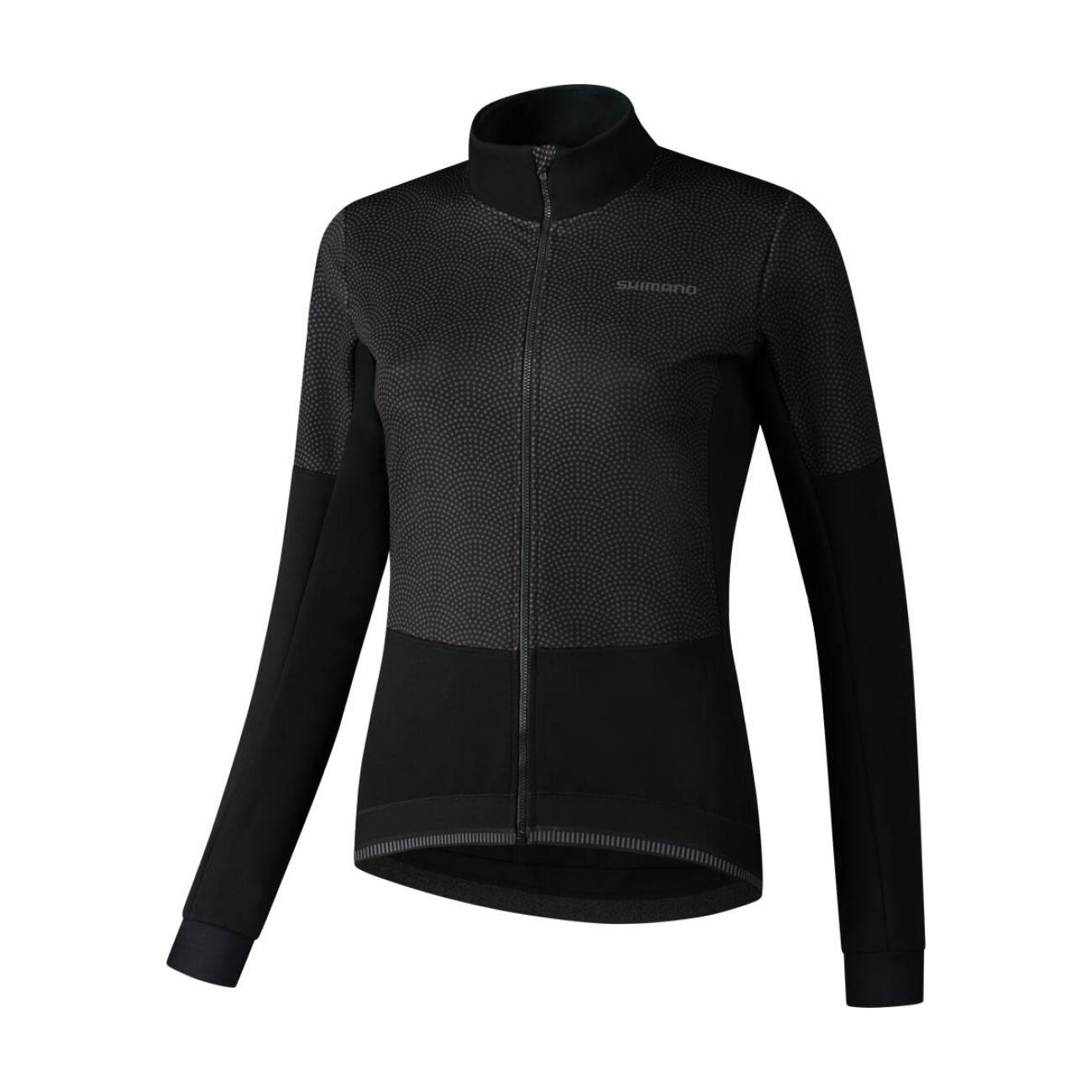 SHIMANO Cyklistická vetruodolná bunda - KAEDE WIND - čierna L