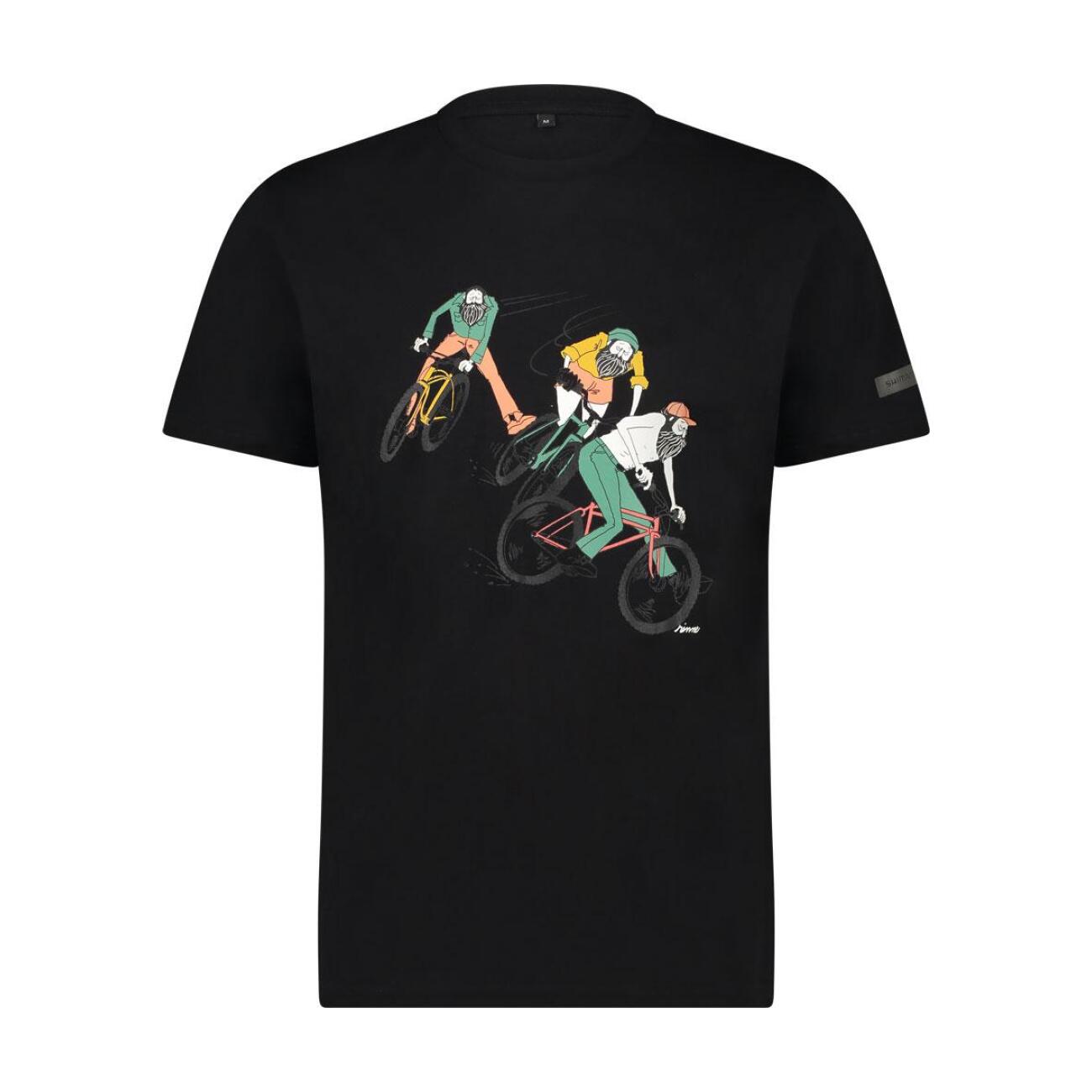 SHIMANO Cyklistické tričko s krátkym rukávom - SENTIERO LTD - čierna