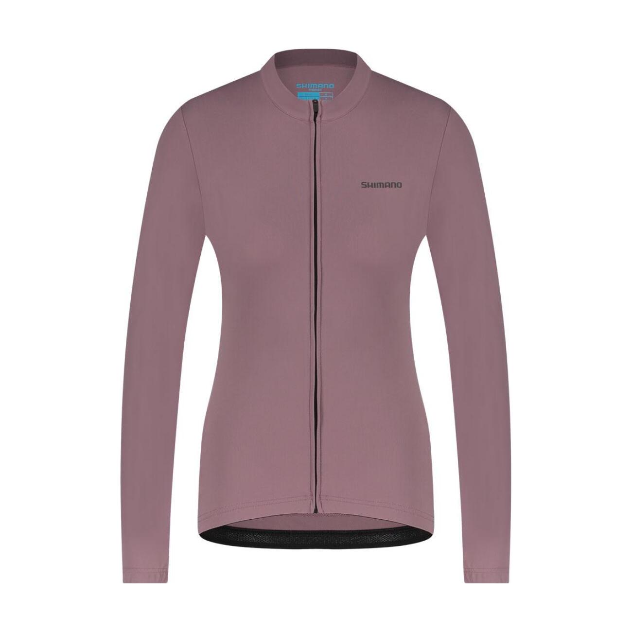 SHIMANO Cyklistický dres s dlhým rukávom zimný - KAEDE THERMAL LONG - fialová