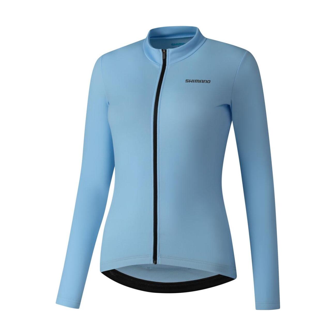 SHIMANO Cyklistický dres s dlhým rukávom zimný - ELEMENT LONG - svetlo modrá M